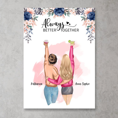 Best Friends Forever - Personalisiertes Poster