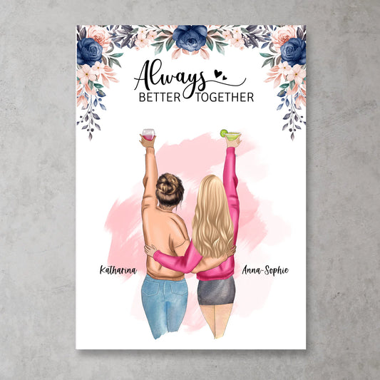 Best Friends Forever - Personalisiertes Poster