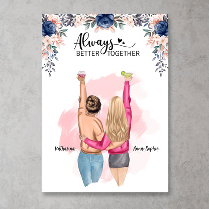 Best Friends Forever - Personalisiertes Poster