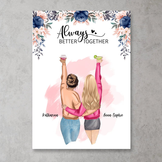 Best Friends Forever - Personalisiertes Poster
