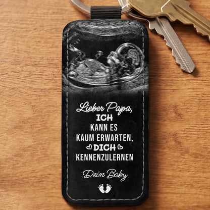 Ultraschall - Personalisierter Schlüsselanhänger aus Kunstleder