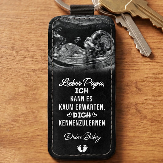 Ultraschall - Personalisierter Schlüsselanhänger aus Kunstleder